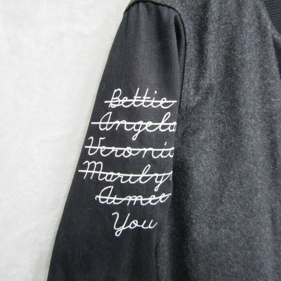 Fly Society Jacket Mens XL Letterman Embroidered Aviator Wool Blend Button Up - Picture 4 of 13